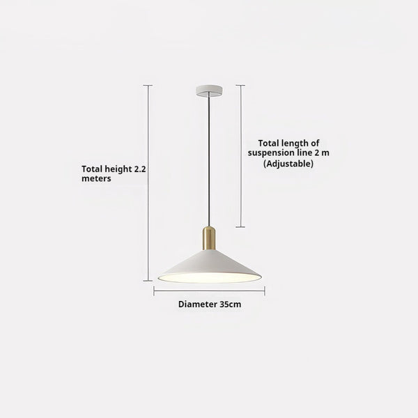 Lustre de salle à manger triangulaire simple et moderne