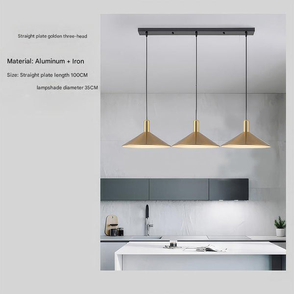 Lustre de salle à manger triangulaire simple et moderne