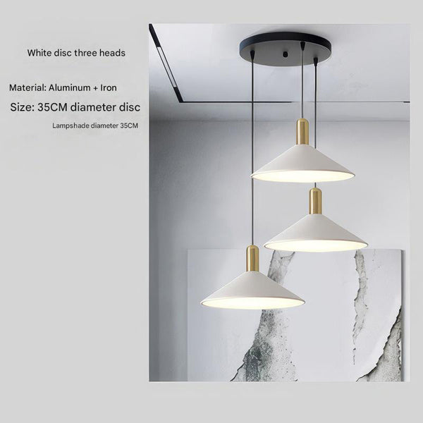 Lustre de salle à manger triangulaire simple et moderne