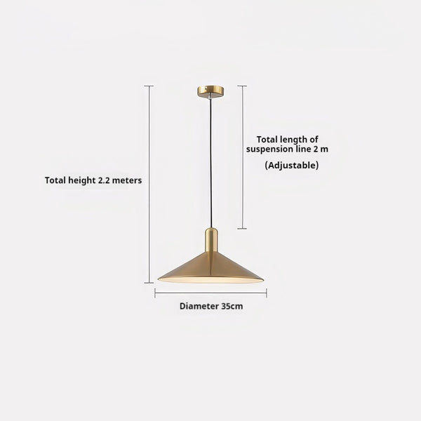 Lustre de salle à manger triangulaire simple et moderne