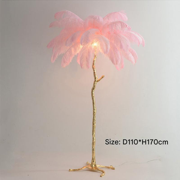 Ostrich Feather Floor Lamp
