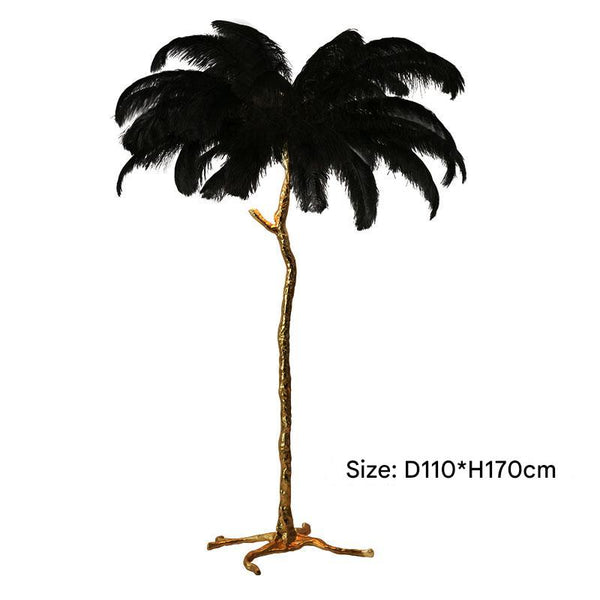 Ostrich Feather Floor Lamp