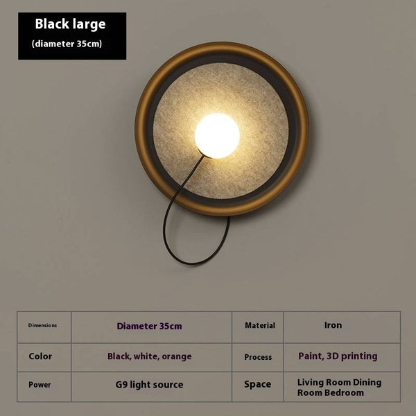 Applique murale de chevet créative en verre de style nordique