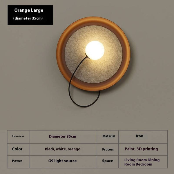 Applique murale de chevet créative en verre de style nordique