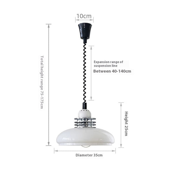 Versenkbare Pendelleuchte aus Glas für den Esstisch