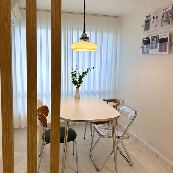 Versenkbare Pendelleuchte aus Glas für den Esstisch