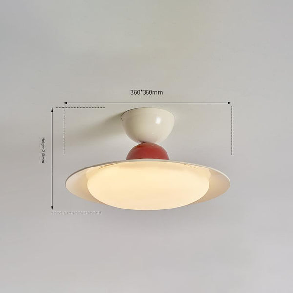 Plafonnier LED rond de style crème