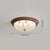 Walnut Color Glass Bedroom Ceiling Light