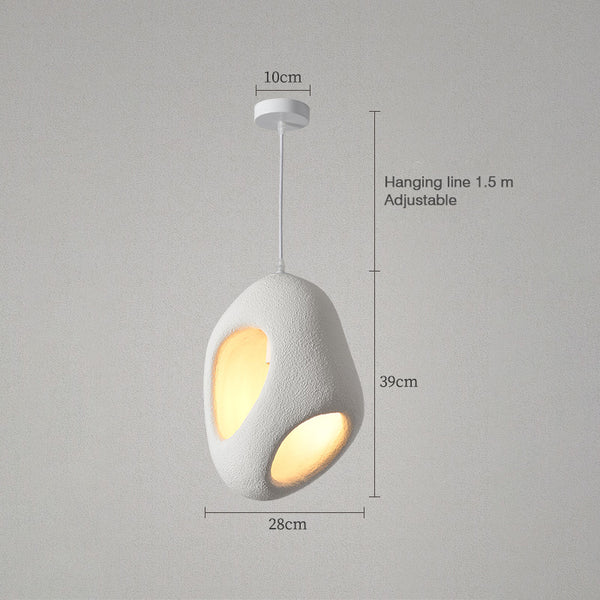 Pendelleuchte aus Kieselsteinen im japanischen Stil für den Esstisch