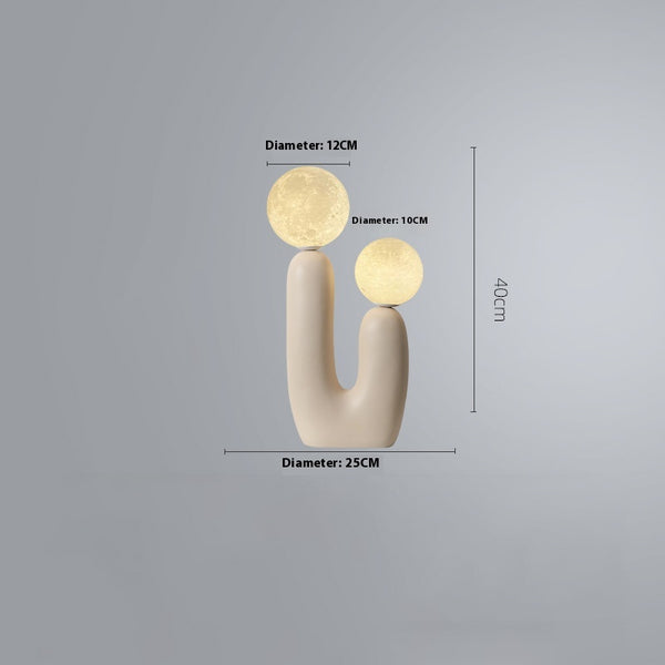 Nordic creative double head ball table lamp