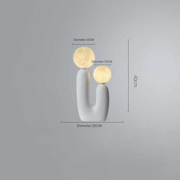Nordic creative double head ball table lamp