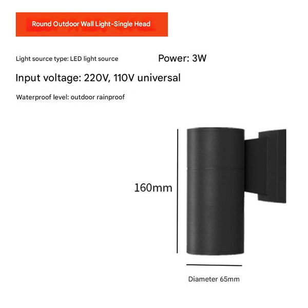 LED outdoor garden waterproof double head wall lamp