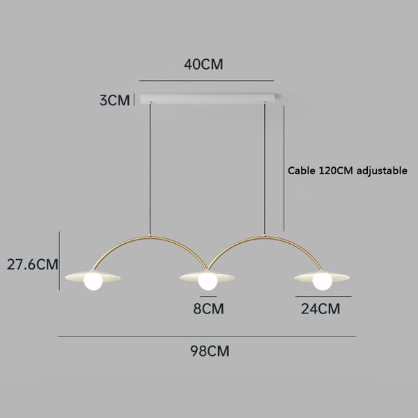 Cream style three-head dining chandelier