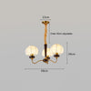 French solid wood fabric chandelier