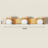 Solid wood bathroom wall light