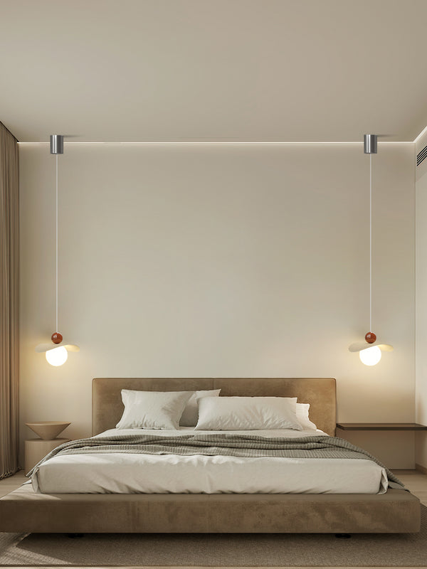 Petit lustre de chevet de chambre de style crème