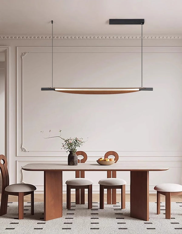 Lustre de salle à manger rétro créatif et personnalisé en forme de feuille