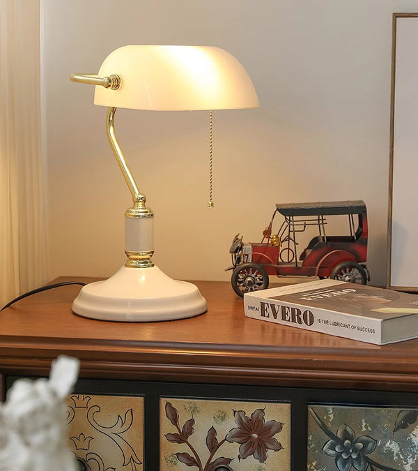 Vintage Glass Desk Reading table lamp