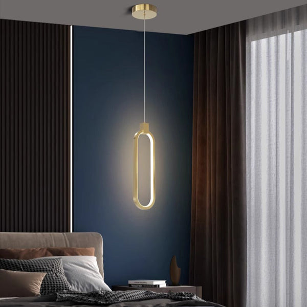 All copper bedroom bedside chandelie