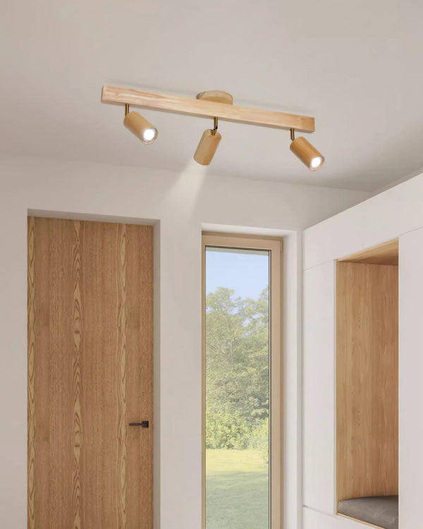 Nordic solid wood corridor ceiling lamp
