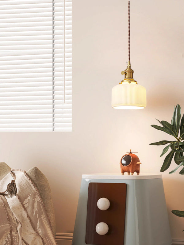 American retro bedroom bedside restaurant bar creative all-copper small chandelier