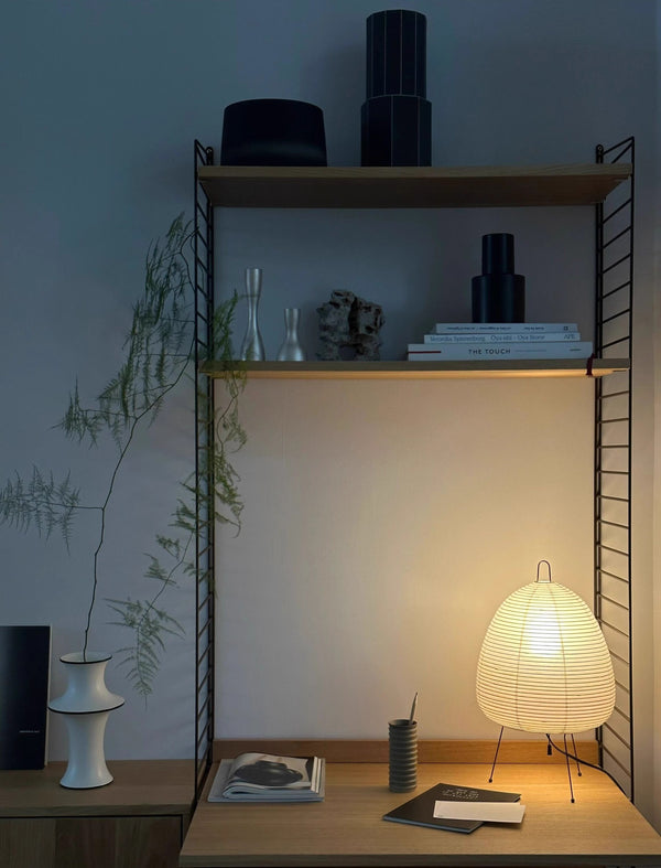 Japanese style rice paper table lamp