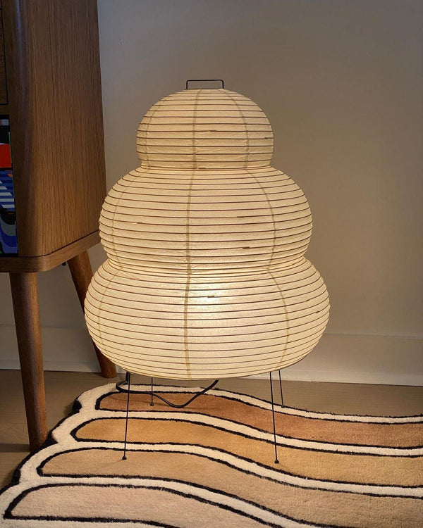 Japanese style wabi-sabi style rice paper floor lamp