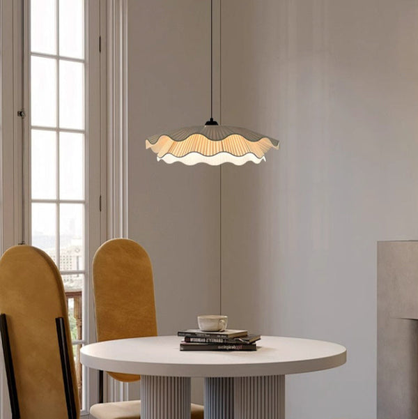 French fabric restaurant chandelier