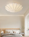 Cream silk bedroom ceiling lamp