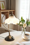 French retro glass bedside table lamp