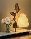 Japanese style wabi-sabi style rice paper floor lamp