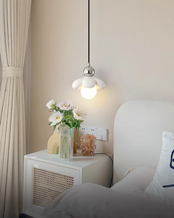 Cream style flower bedside chandelier