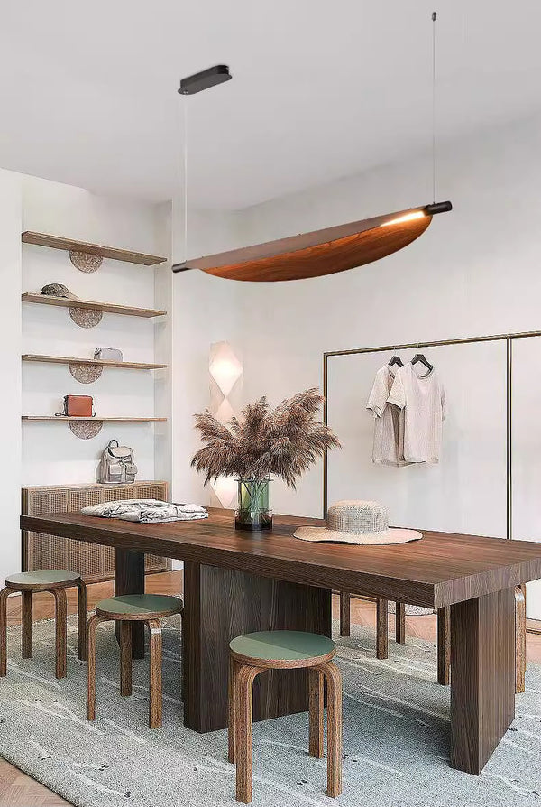 Lustre de salle à manger rétro créatif et personnalisé en forme de feuille