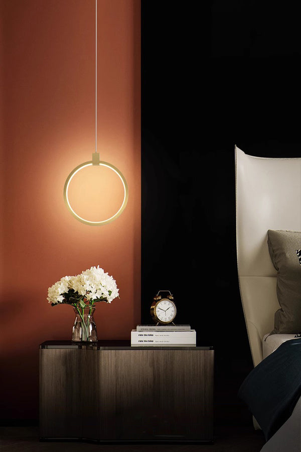 All copper bedroom bedside chandelie