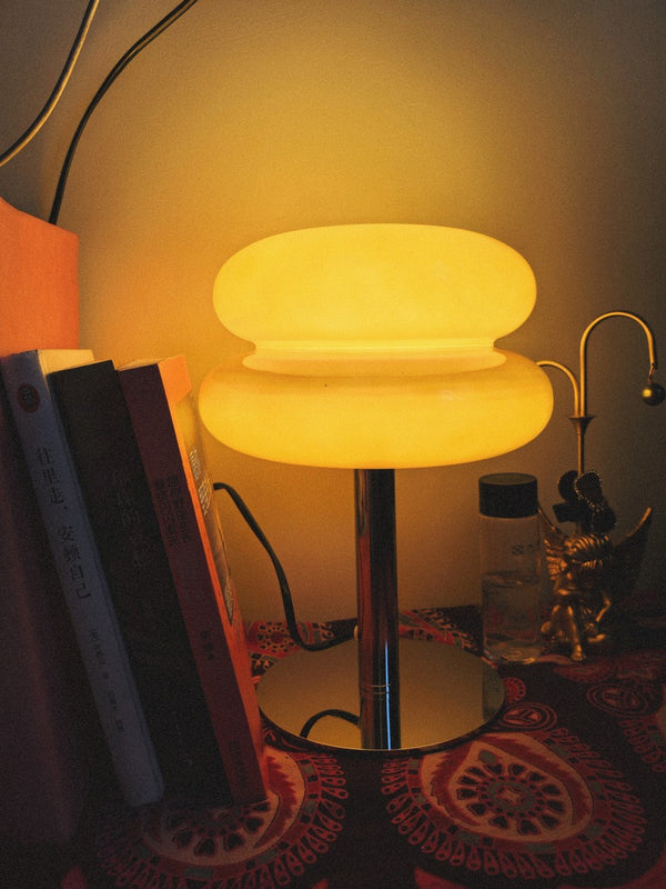 Medieval vintage glass table lamp