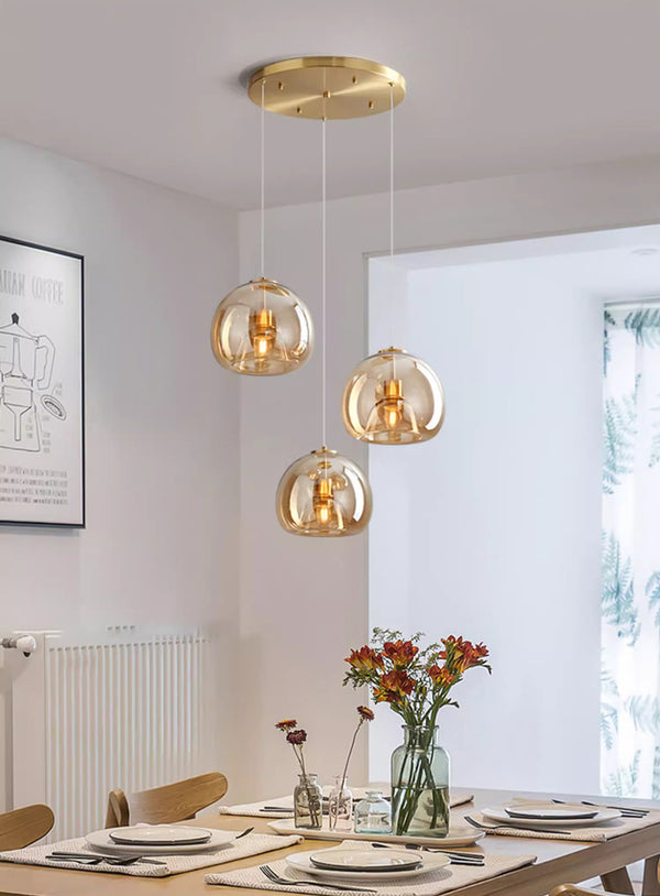 Simple personality glass restaurant chandelier