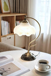 French retro glass bedside table lamp