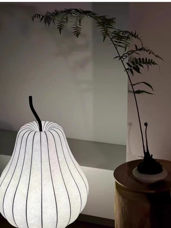 Cream style pear floor lamp
