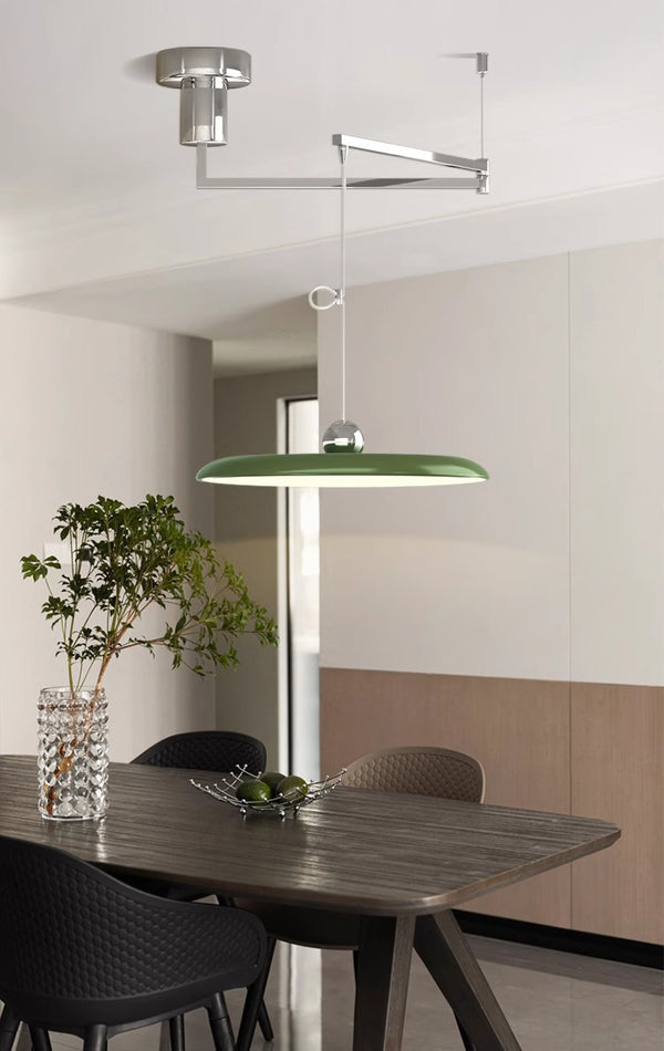 Nordic flying saucer swing arm chandelier