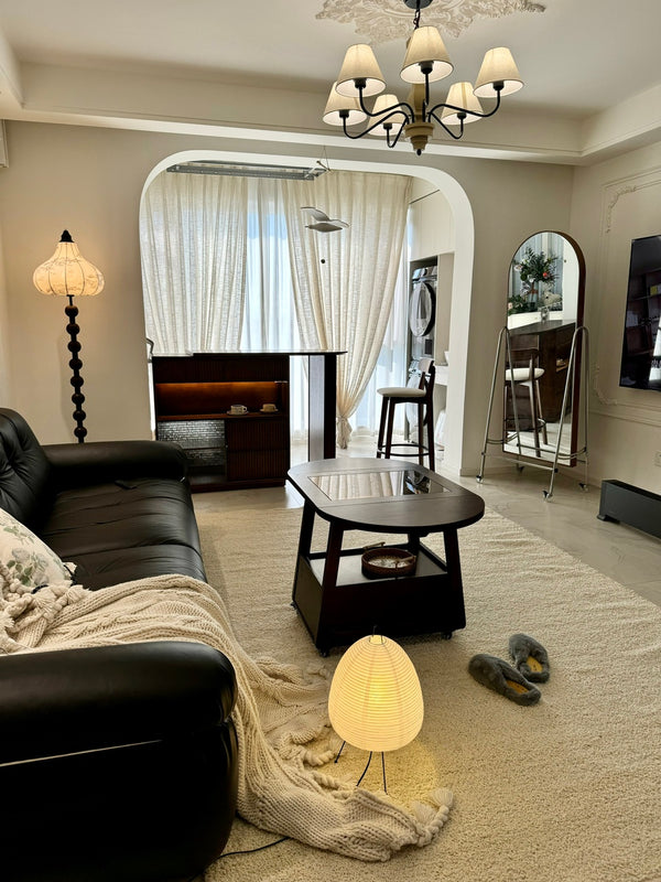 Japanese style rice paper table lamp