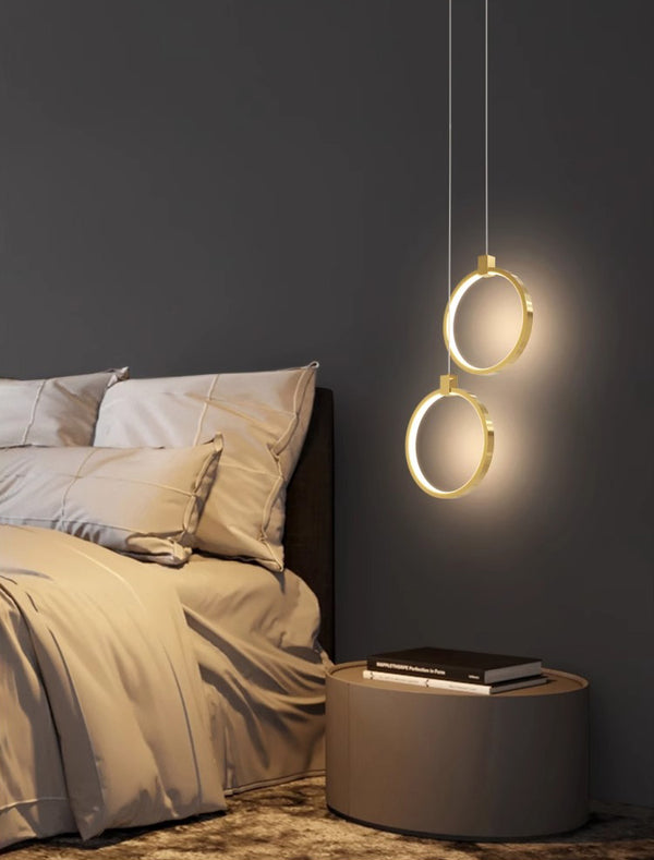 All copper bedroom bedside chandelie