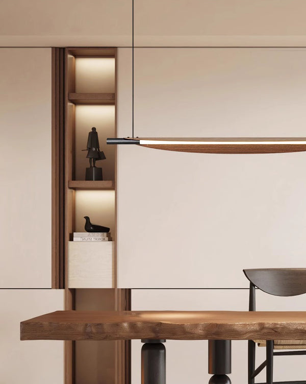 Lustre de salle à manger rétro créatif et personnalisé en forme de feuille