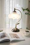 French retro glass bedside table lamp