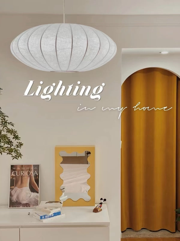 Japanese style silk restaurant chandelier