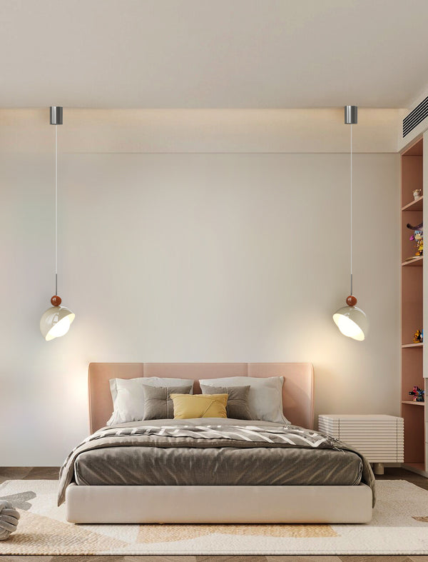 Petit lustre de chevet de chambre de style crème