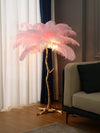 Ostrich Feather Floor Lamp