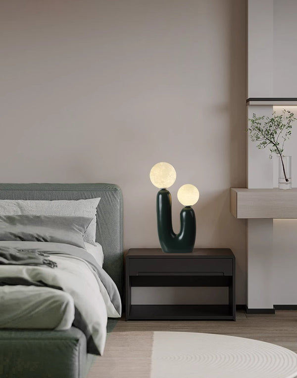 Nordic creative double head ball table lamp