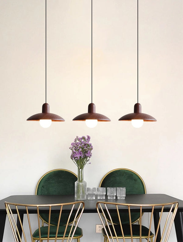 Japanese retro log style restaurant chandelier
