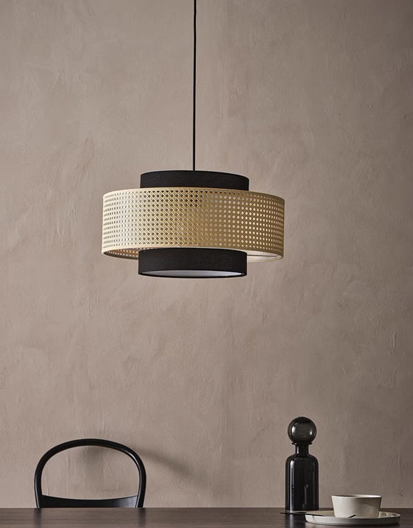 Medieval style rattan restaurant chandelier