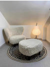 Cream style pear floor lamp
